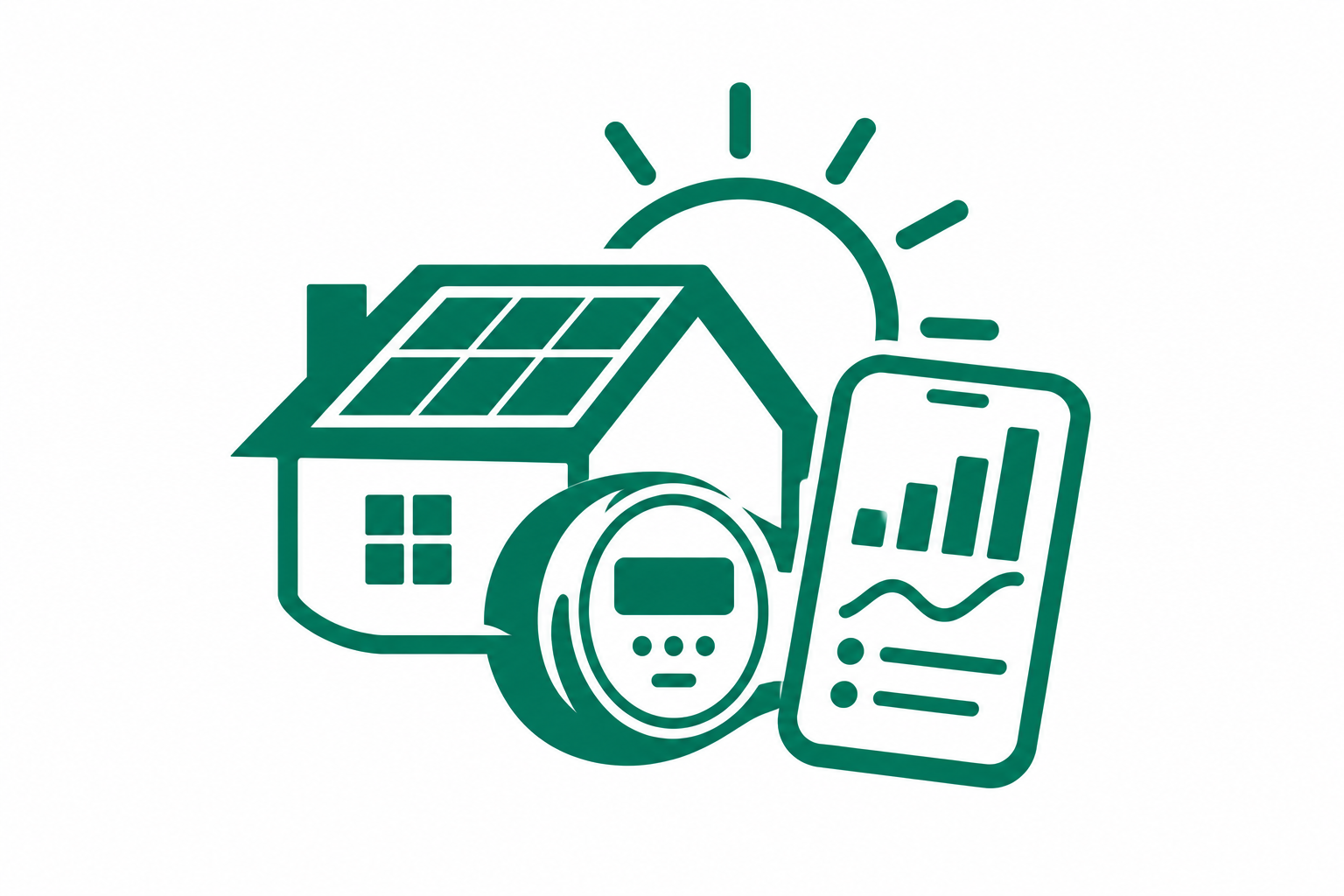 SunLedger logo with solar panel and sun icon